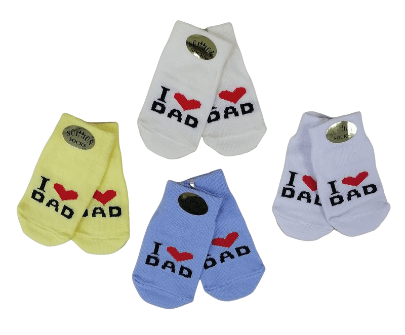 Детские носочки для новорожденных "Я люблю папу"