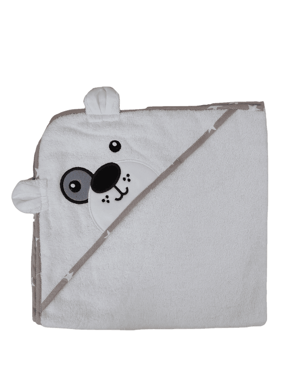 Полотенце для купания с уголком махровое Мишка 