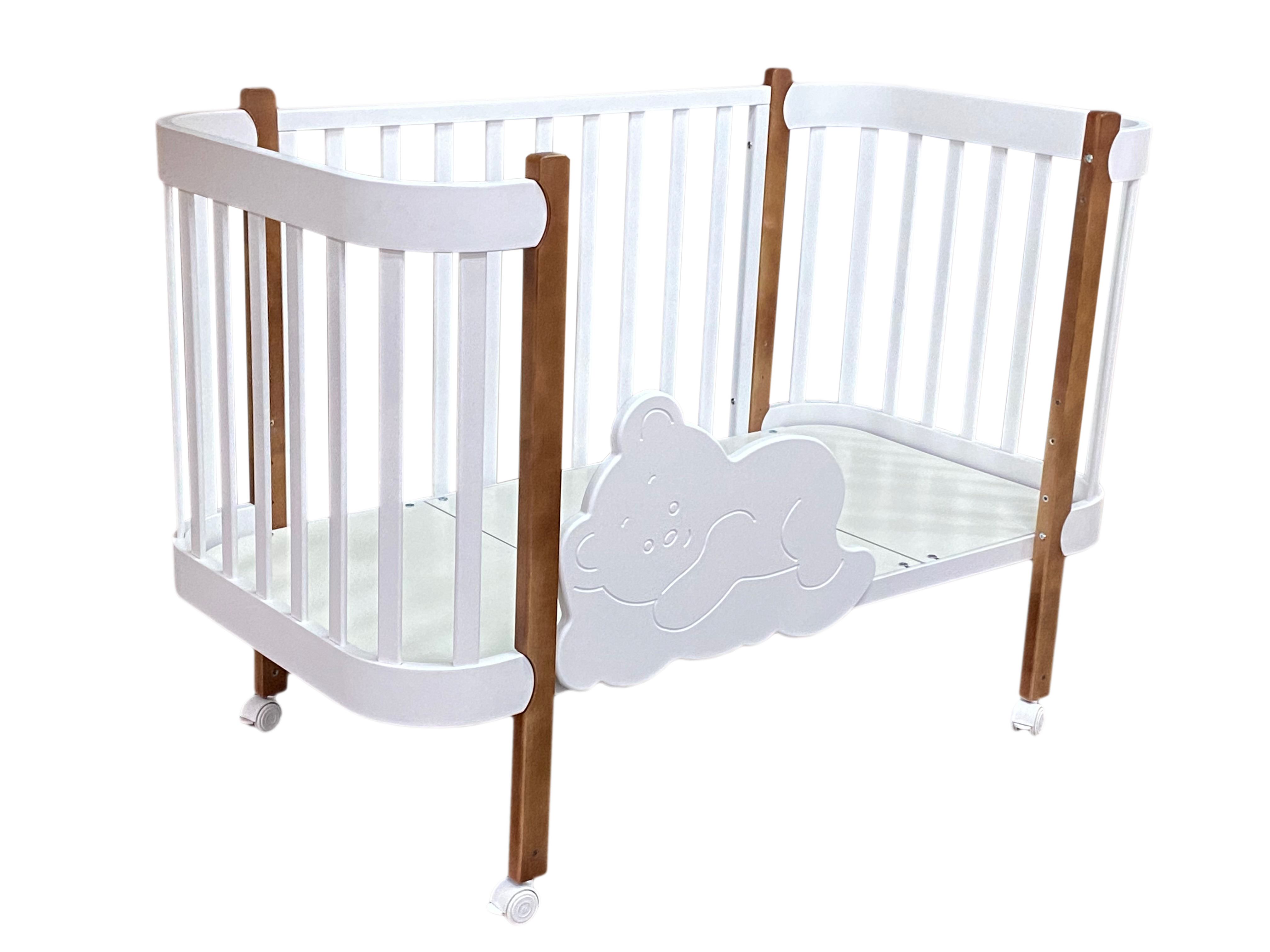 Кровать детская Антел  Солнышко продольное качание 750\950\1020 и 750\1400\1020