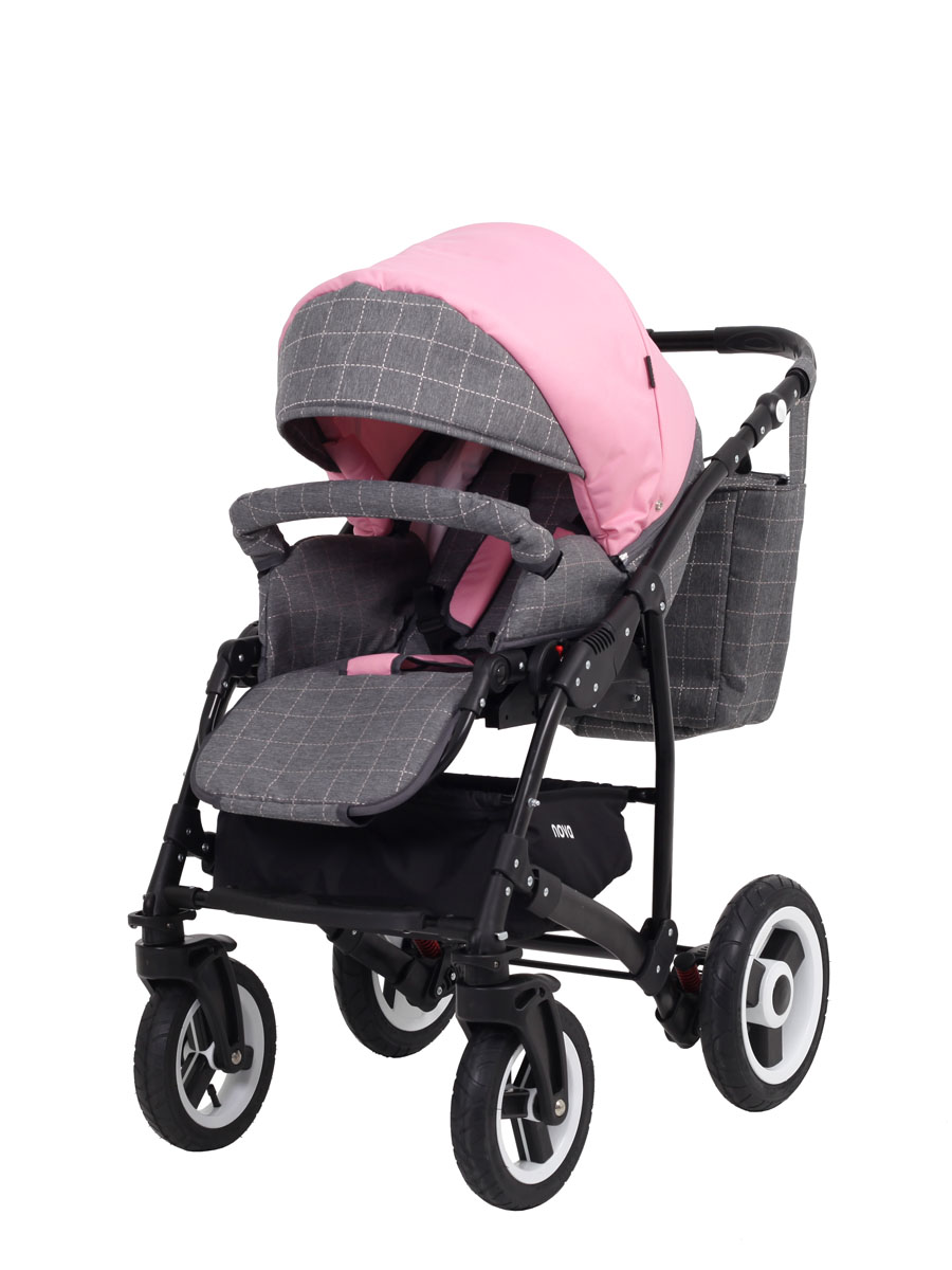 Детская коляска Rant Nova 3 в 1 (Bart Plast) Цвет: 04 серый-розовый