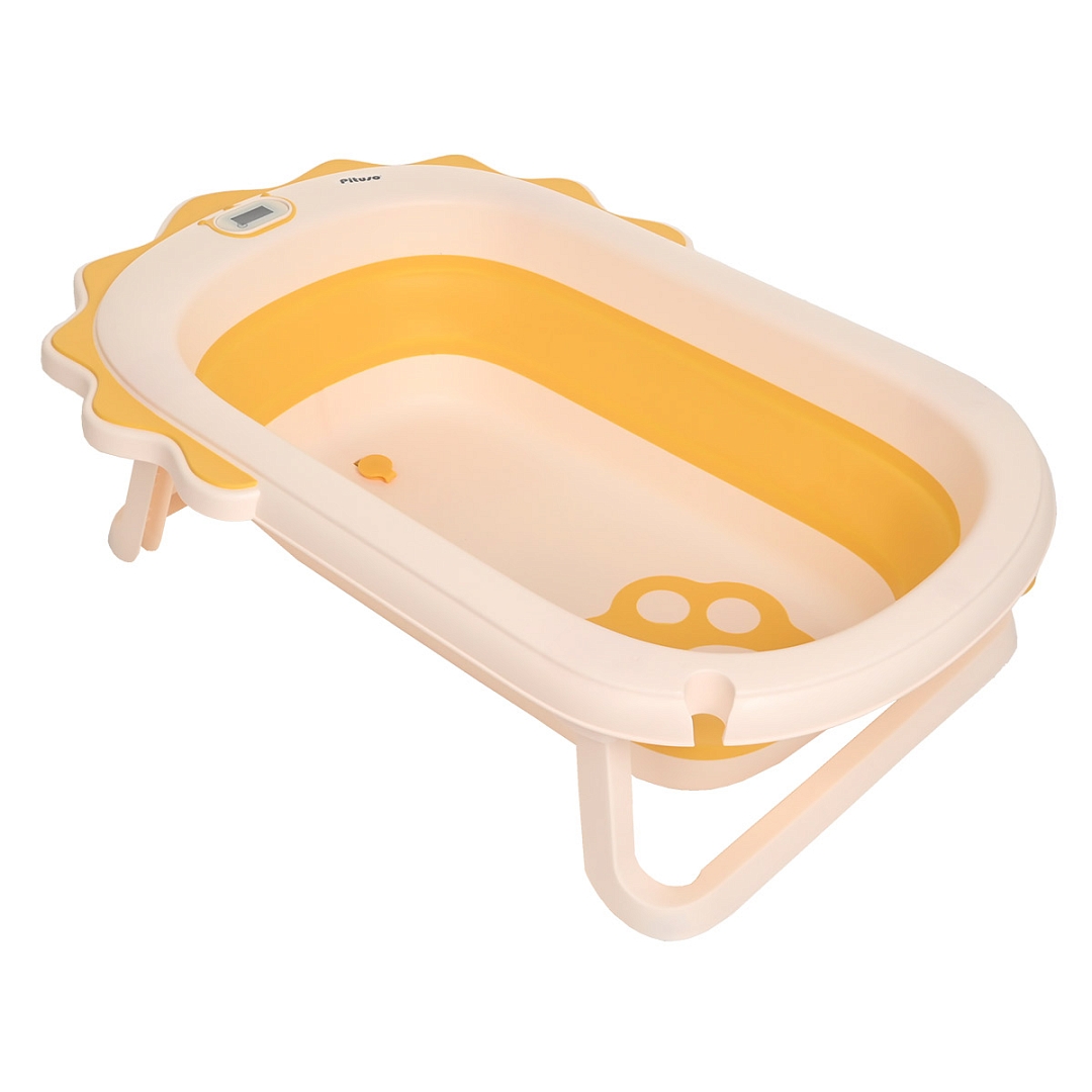 Детская ванна складная 80 см,встроен.термометр Yellow/Желтый 80*56*21 см ( PITUSO )(