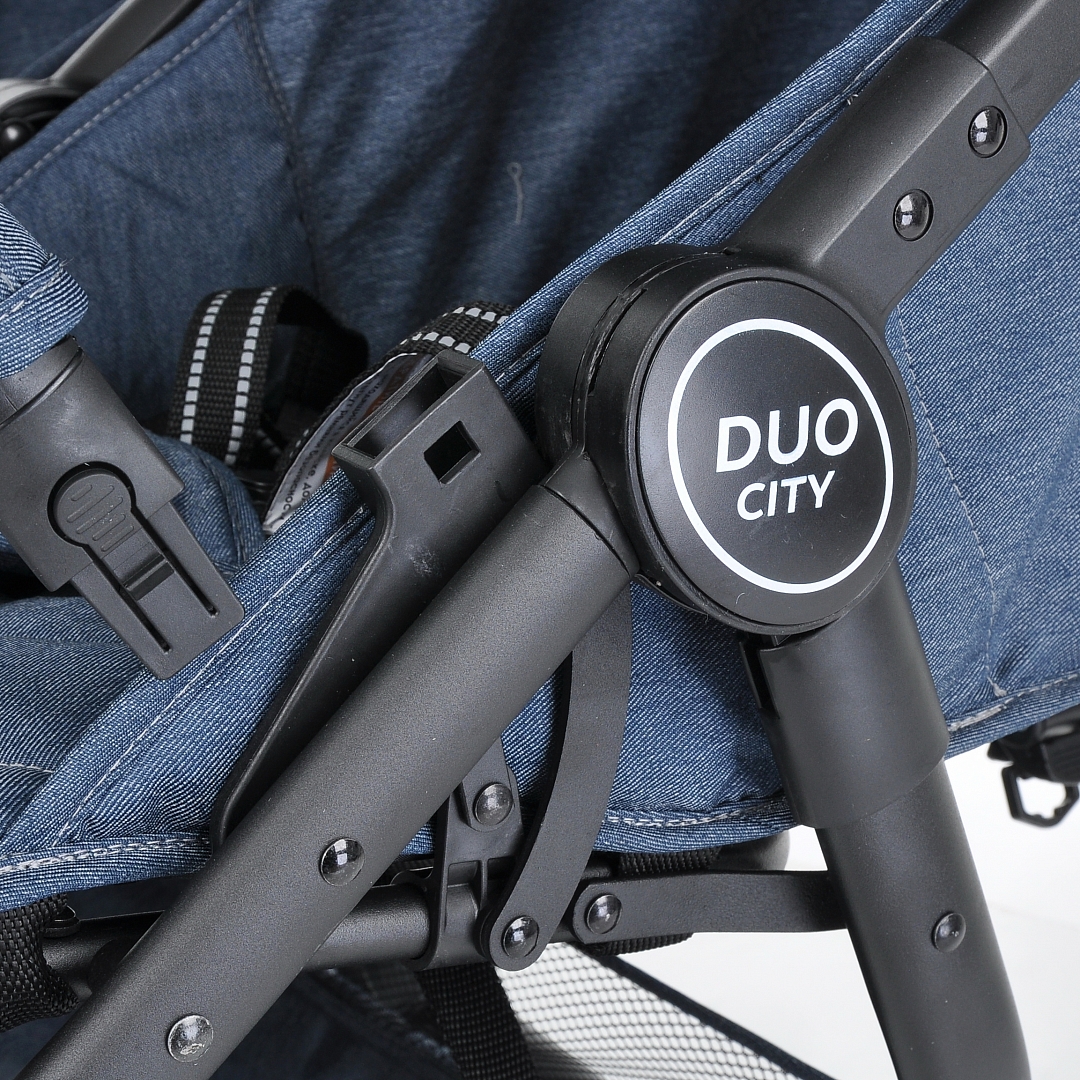Прогулочная коляска для двойни PITUSO DUOCITY для двойни PU Цвет: Jeans/Джинс