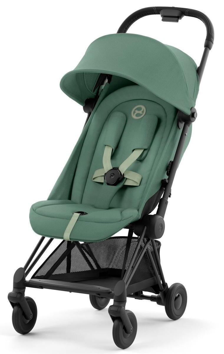 Коляска прогулочная Cybex Coya шасси Matt Black с дождевиком и бампером