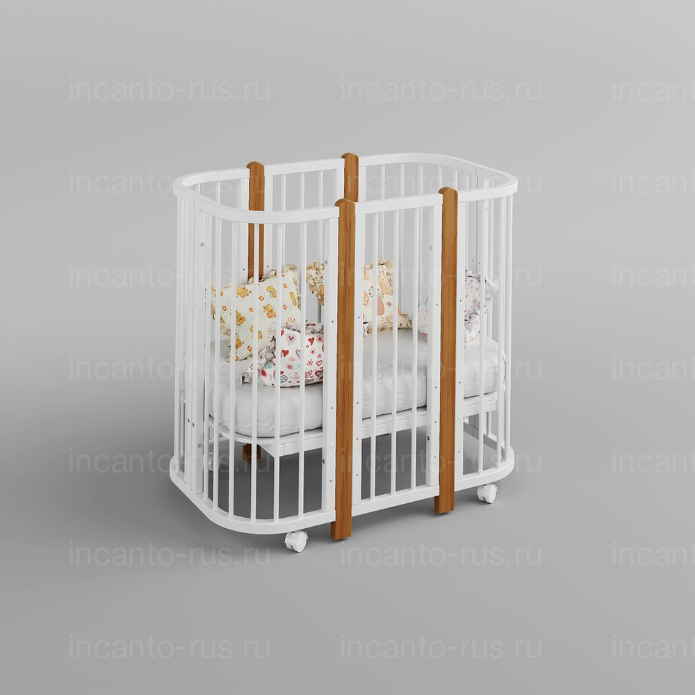 Кровать детская Incanto Nuvola Lux 5 в 1 цвет белый/бук