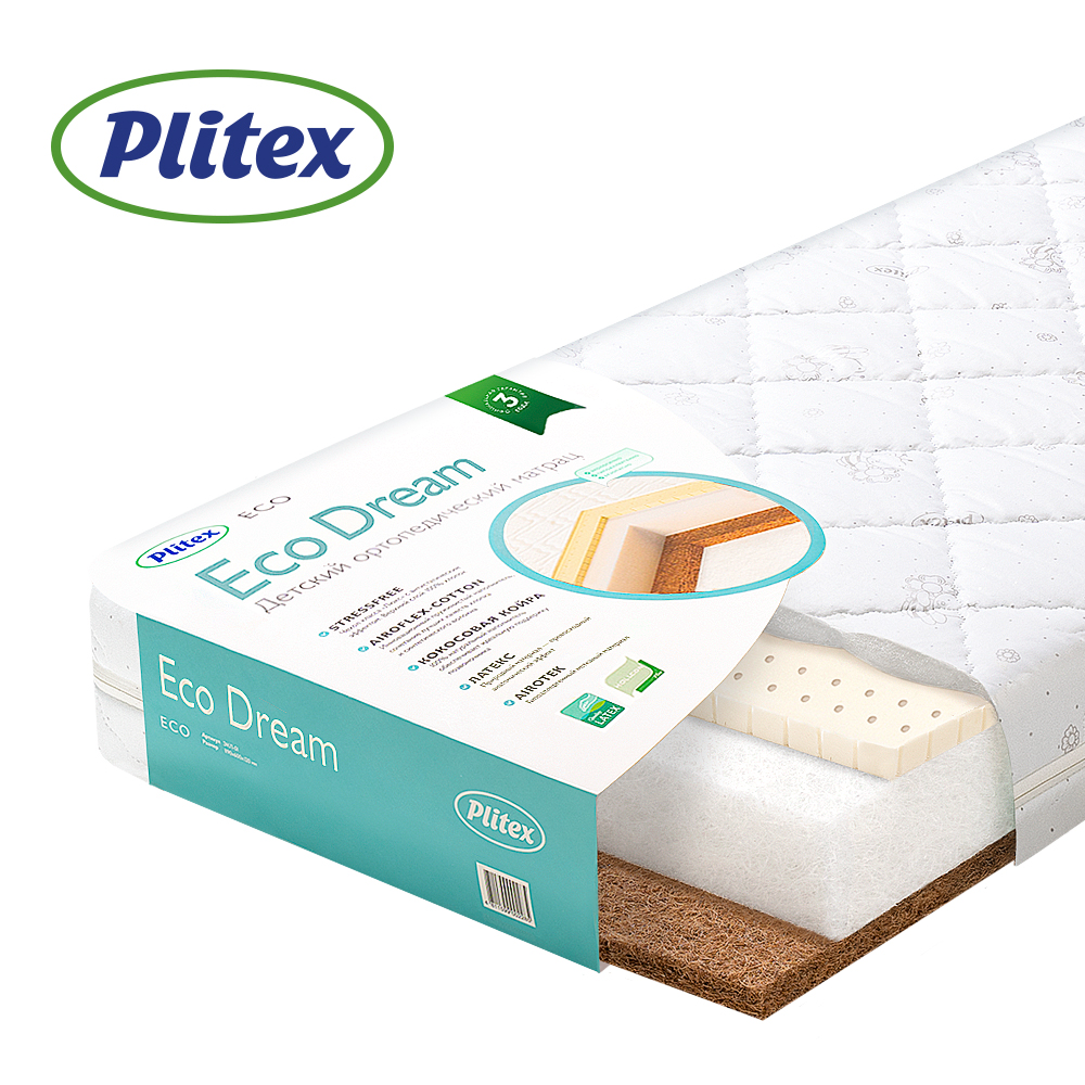 Матрас в кроватку  PLITEX Eco Dream (119х60х9см)
