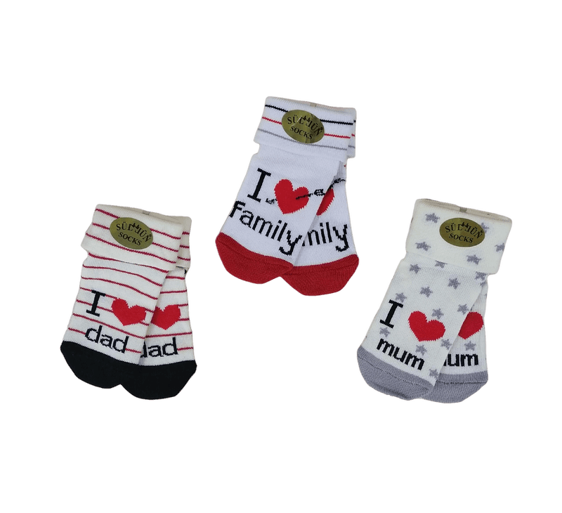 Детские носочки с тормозами "Я люблю"