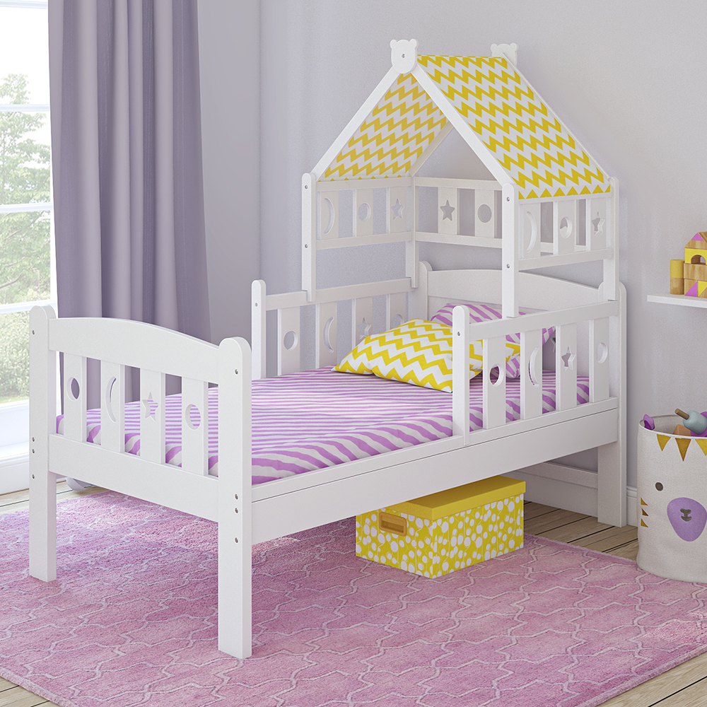 Кровать для дошкольников Giovanni Dommy 160*80см Цвет:White/YELLOW (Белый/Желтый) 