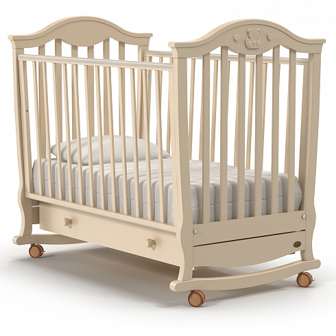 Детская кроватка Nuovita Sorriso dondolo колесо-качалка Цвет: Слоновая кость