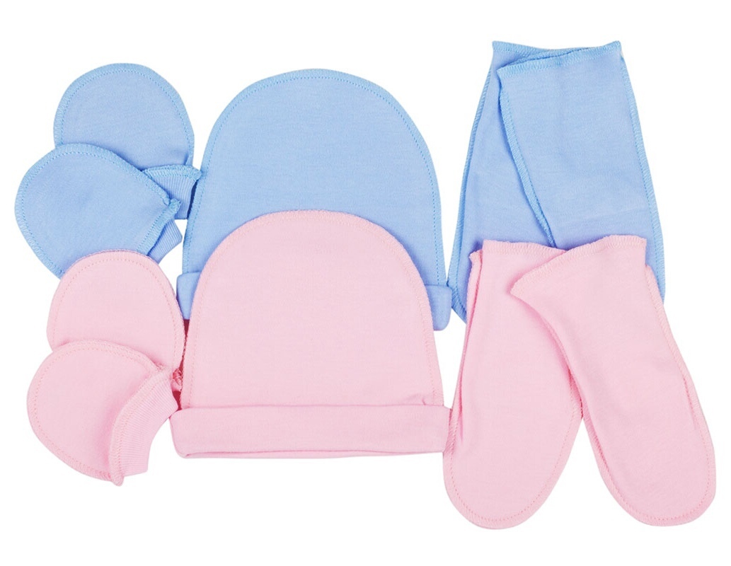 Комплект: шапочка, рукавички, носочки для новорожденного