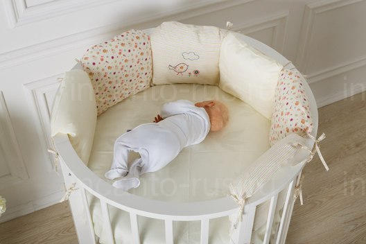 Кровать детская круг/овал Incanto Gio Deluxe 9 в 1 цвет слоновая кость