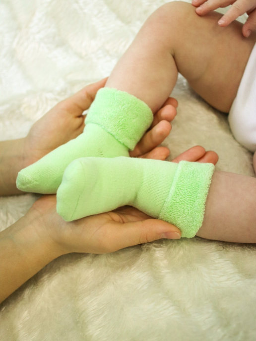Детские носочки для новорожденных (махра)