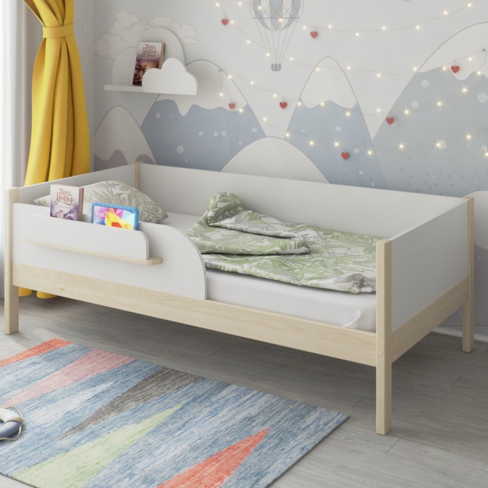 Подростковая кровать Baby Master Astrid Цвет:Натуральный- белый