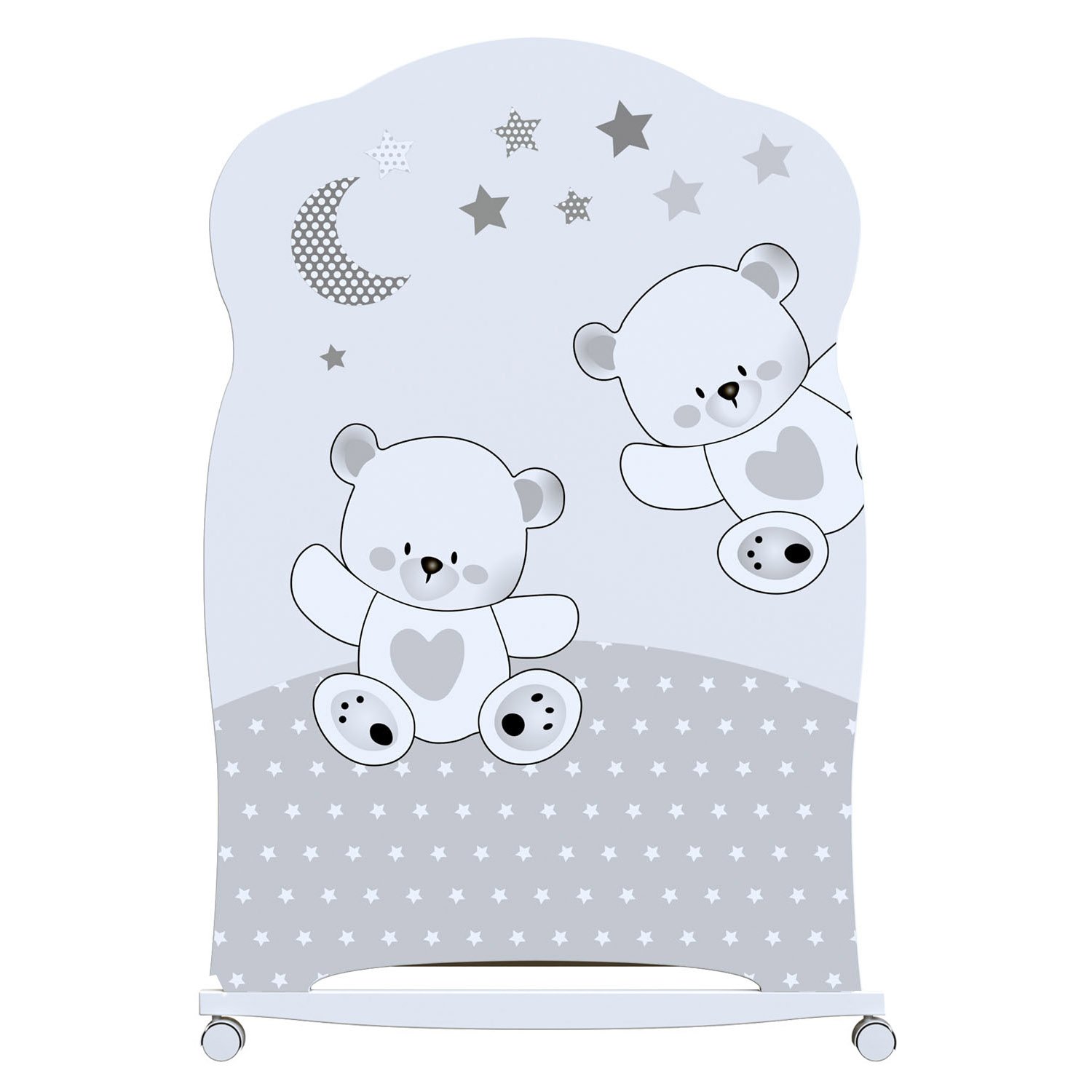Кровать детская ВДК FUNNY BEARS (колесо-качалка) Цвет: Белый