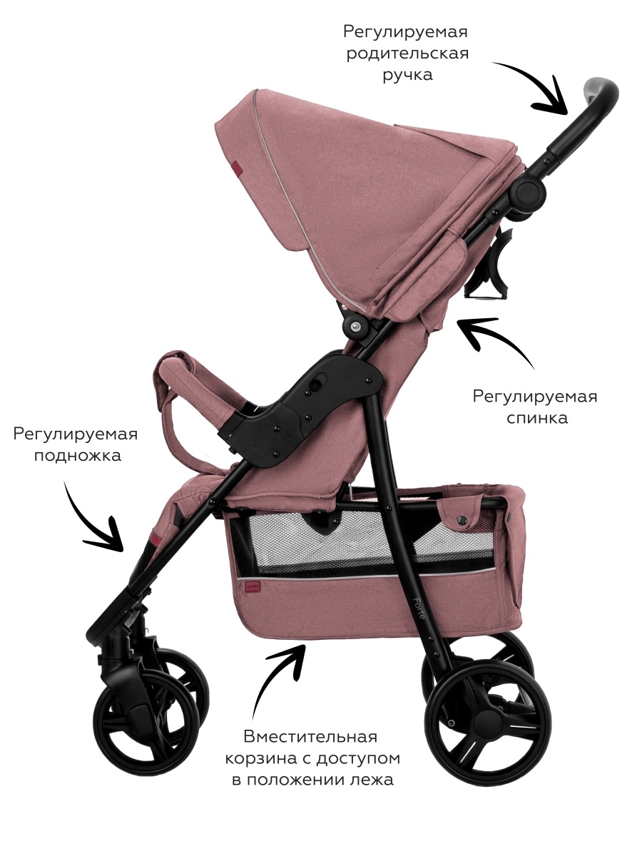 Детская прогулочная коляска CARRELLO Forte CRL-8502 Цвет: Charm Pink (Розовый)