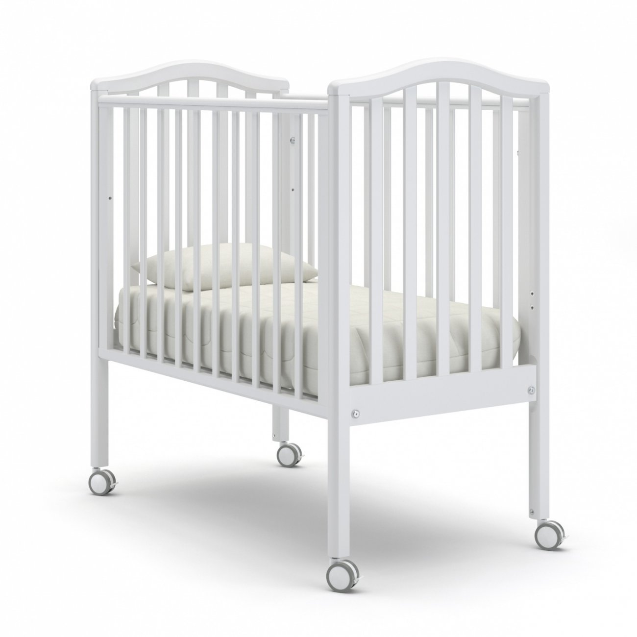 Кровать детская Гандылян Джоли с колесами Цвет: Белый