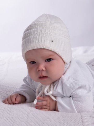 Шапка дет. хб подкл, утепл., цвет белый (арт. 1чш)