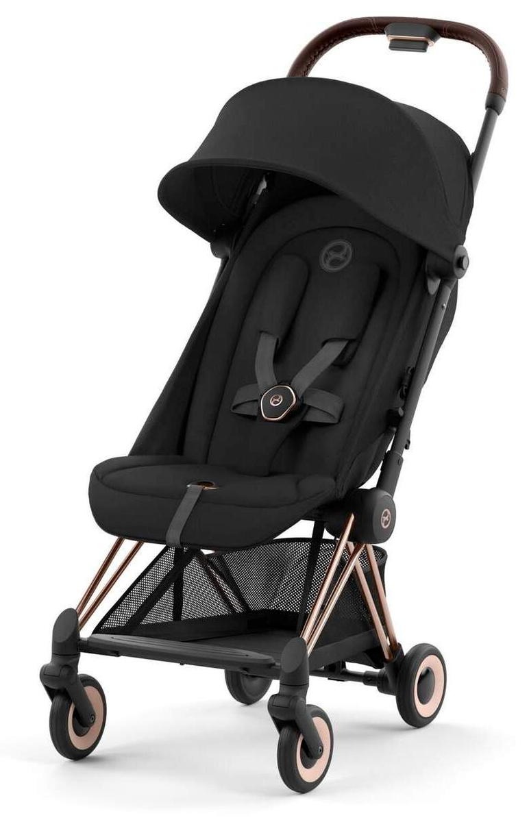  Коляска прогулочная Cybex Coya шасси Rosegold с дождевиком и бампером