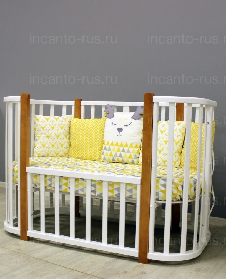Кровать детская Incanto Nuvola Lux 5 в 1 цвет белый/бук